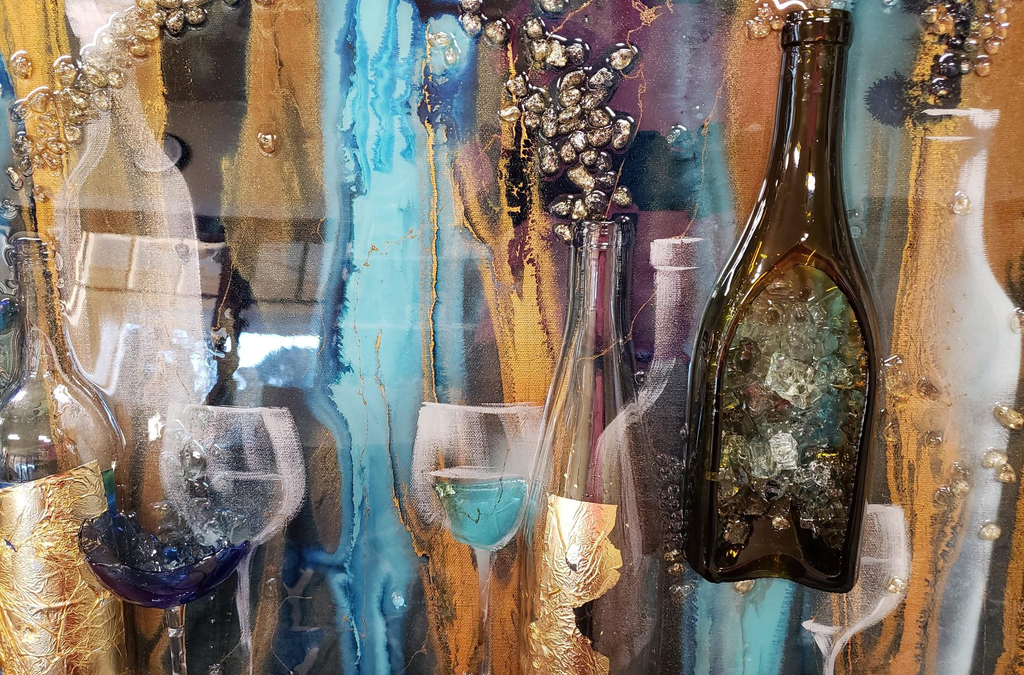 Wine Bottles at Sutton Gallery NOLA!!!